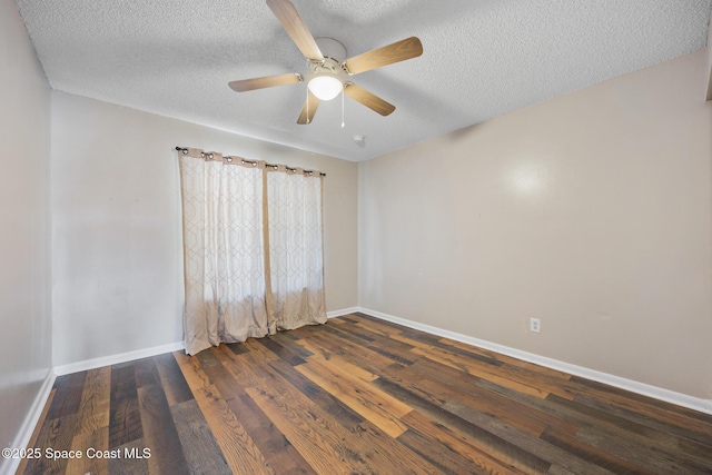 1515 Huntington Ln Unit 227, Rockledge, FL 32955 - spare room with dark wood finished floors, a textured ceiling, and ceiling fan