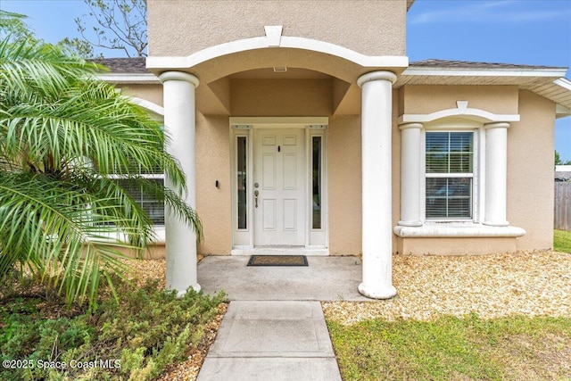 5575 Hemsing St, Cocoa, FL 32927 - entrance to property with stucco siding