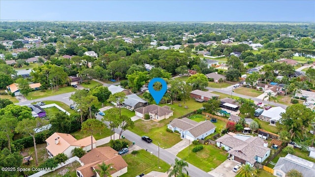 5575 Hemsing St, Cocoa, FL 32927 - aerial overview of property's location with nearby suburban area