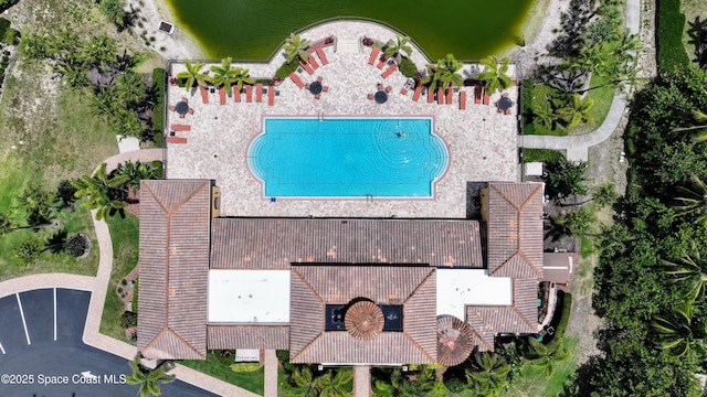 152 Clemente Dr, Satellite Beach, FL 32937 - aerial view of property and surrounding area with a pool