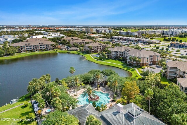 6461 Borasco Dr Unit 3808, Melbourne, FL 32940 - bird's eye view of a large body of water and a pool area
