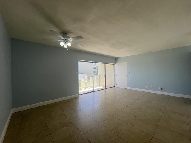 250 N Banana River Dr Unit F-11, Merritt Island, FL 32952 - spare room with a ceiling fan and tile patterned floors