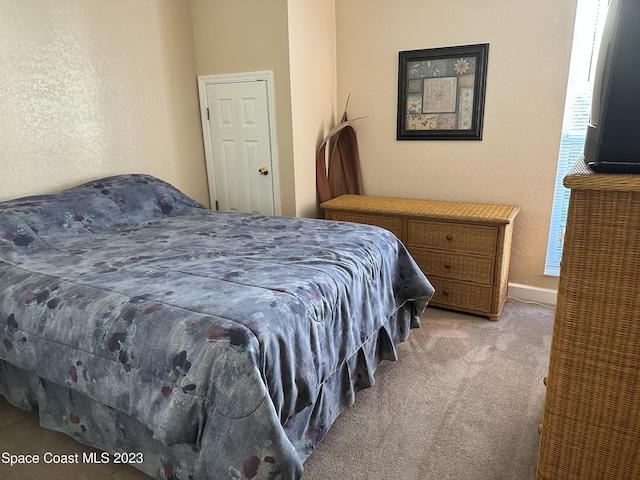 350 Taylor Ave Unit 11B2, Cape Canaveral, FL 32920 - bedroom featuring carpet floors and a textured wall