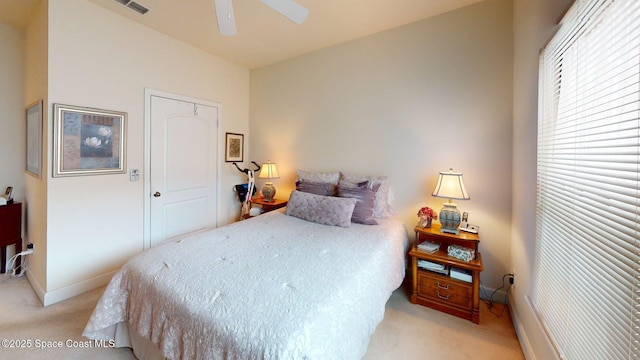 6461 Borasco Dr Unit 1805, Melbourne, FL 32940 - bedroom with light carpet and ceiling fan