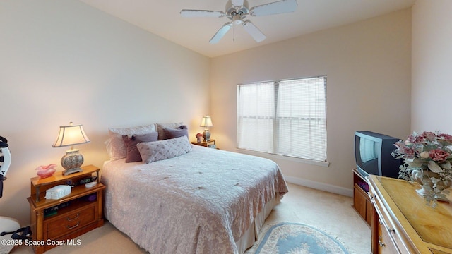 6461 Borasco Dr Unit 1805, Melbourne, FL 32940 - bedroom with light colored carpet and a ceiling fan
