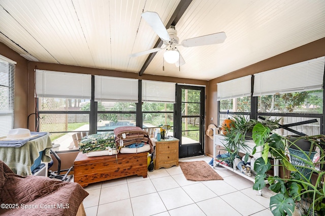 957 Stage St SE, Palm Bay, FL 32909 - sunroom with a ceiling fan and healthy amount of natural light