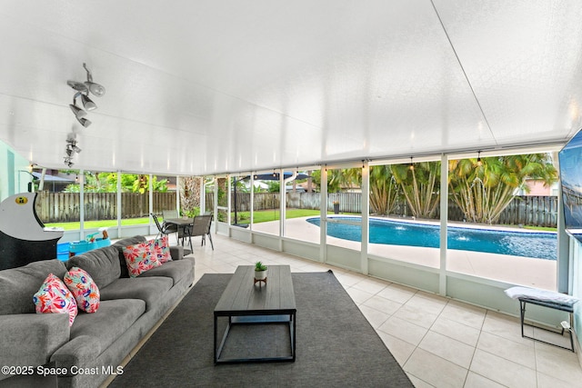 416 Catalina Ave NW, Palm Bay, FL 32907 - view of pool featuring an outdoor living space, a patio area, and a fenced backyard