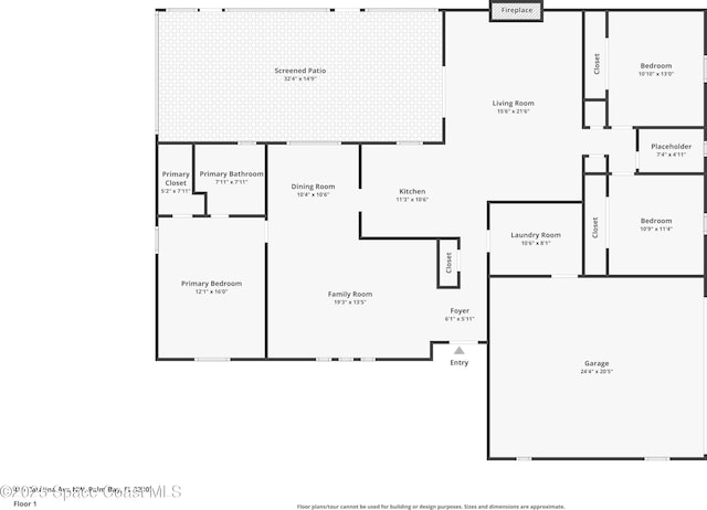 416 Catalina Ave NW, Palm Bay, FL 32907 - view of room layout