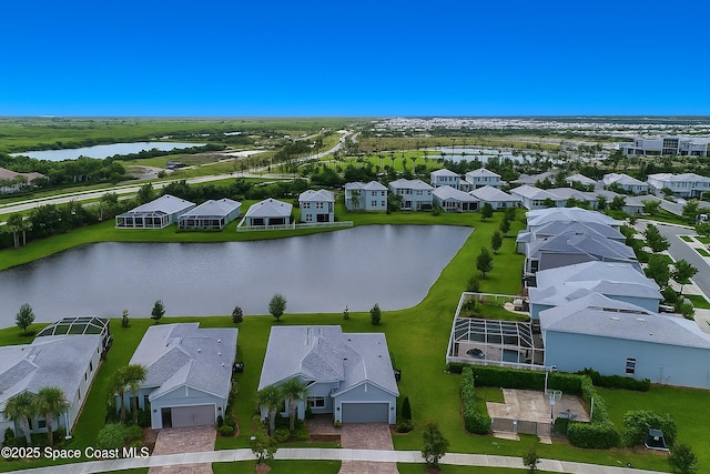 10035 SW Captiva Dr, Port St Lucie, FL 34987 - aerial view of residential area with a nearby body of water
