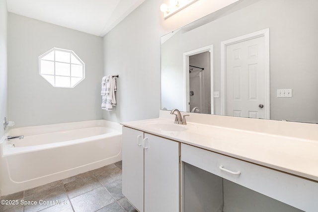 1459 Crane Creek Blvd, Melbourne, FL 32940 - bathroom with a garden tub and vanity