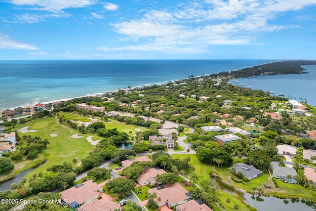 172 Whaler Dr, Melbourne Beach, FL 32951 - aerial overview of property's location featuring nearby suburban area, a large body of water, and a golf course