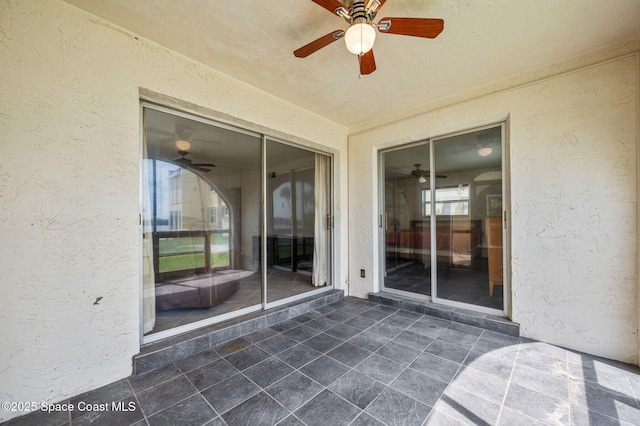 1727 Minutemen Cswy Unit 108, Cocoa Beach, FL 32931 - view of patio with a ceiling fan