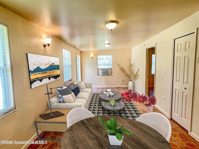 316 Bay Ave, Cocoa, FL 32922 - tiled living room with baseboards