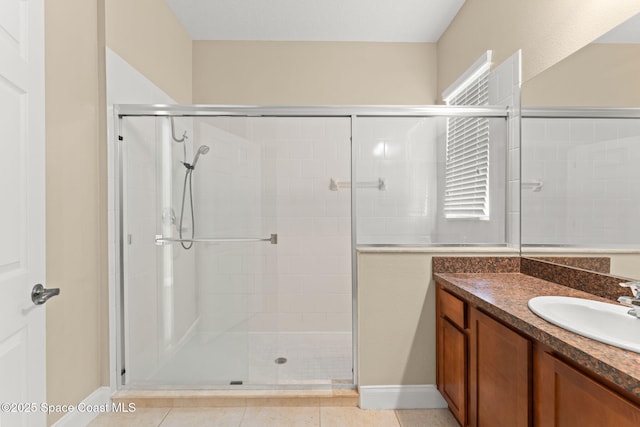 2032 Elkins Pt, Melbourne, FL 32935 - full bathroom with vanity and a stall shower