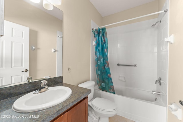 2032 Elkins Pt, Melbourne, FL 32935 - full bathroom featuring shower / bathtub combination with curtain and vanity
