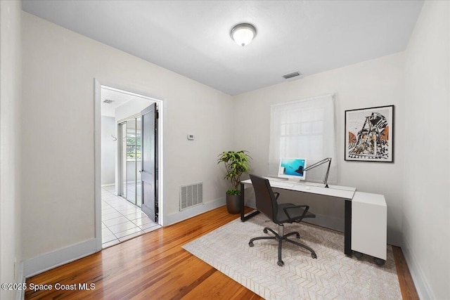 415 2nd Ave, Indialantic, FL 32903 - office area with wood finished floors