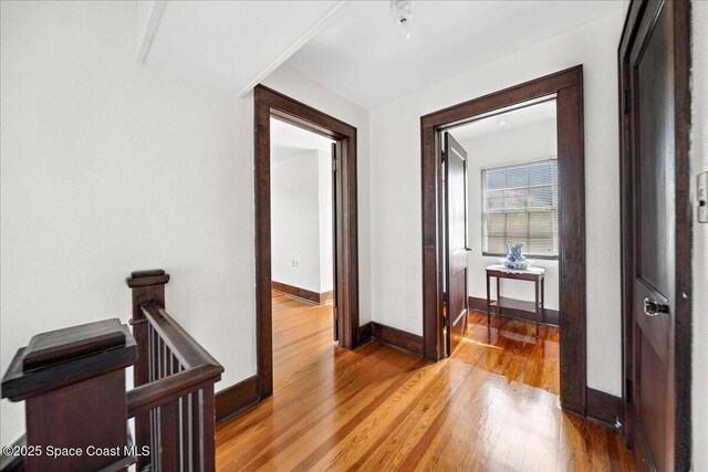 415 2nd Ave, Indialantic, FL 32903 - hall with light wood-style flooring and baseboards