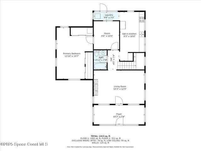 415 2nd Ave, Indialantic, FL 32903 - view of room layout