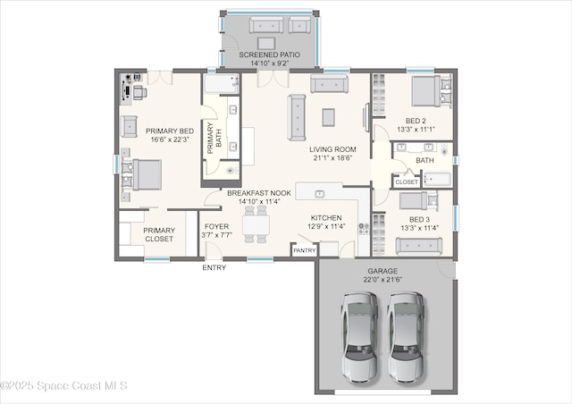 1036 Greenleaf Ct, Rockledge, FL 32955 - view of room layout