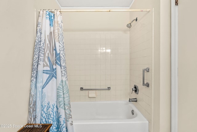 1298 Corning Ave NW, Palm Bay, FL 32907 - bathroom with shower / tub combo with curtain
