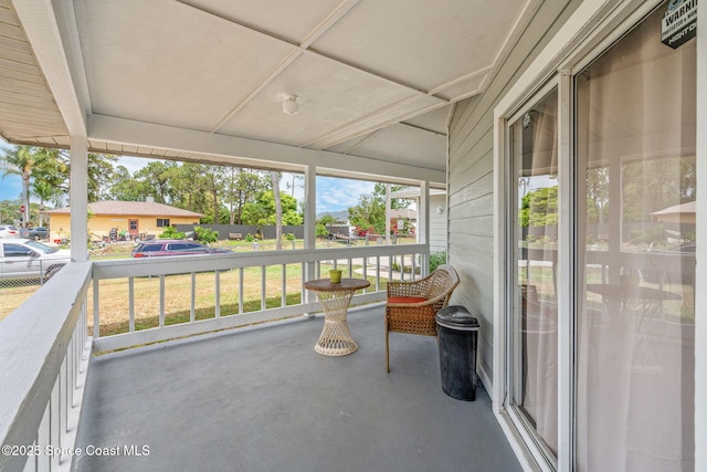 1298 Corning Ave NW, Palm Bay, FL 32907 - covered porch featuring a residential view