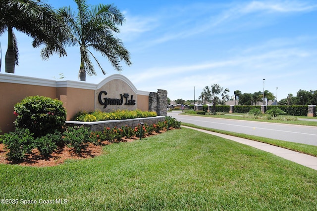 1713 Keys Gate Dr, Melbourne, FL 32940 - community sign featuring a yard