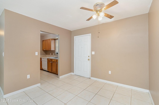 2234 Flower Tree Cir, Melbourne, FL 32935 - spare room with ceiling fan and light tile patterned floors