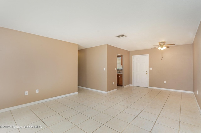 2234 Flower Tree Cir, Melbourne, FL 32935 - spare room featuring ceiling fan and light tile patterned floors