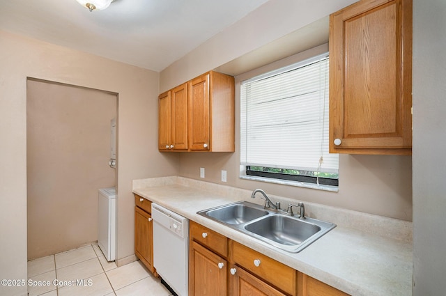 2234 Flower Tree Cir, Melbourne, FL 32935 - kitchen with dishwasher, light countertops, and light tile patterned floors