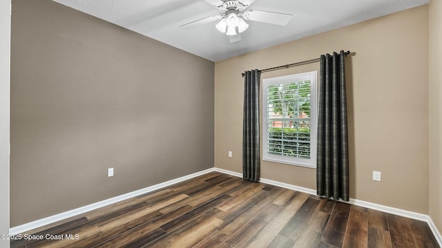 1448 Attilburgh Blvd, West Melbourne, FL 32904 - spare room featuring dark wood-style flooring and ceiling fan