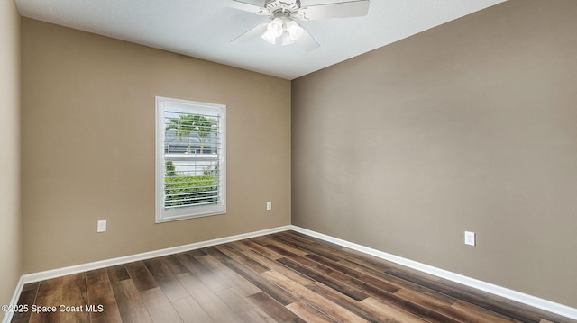 1448 Attilburgh Blvd, West Melbourne, FL 32904 - unfurnished room with dark wood-type flooring and a ceiling fan