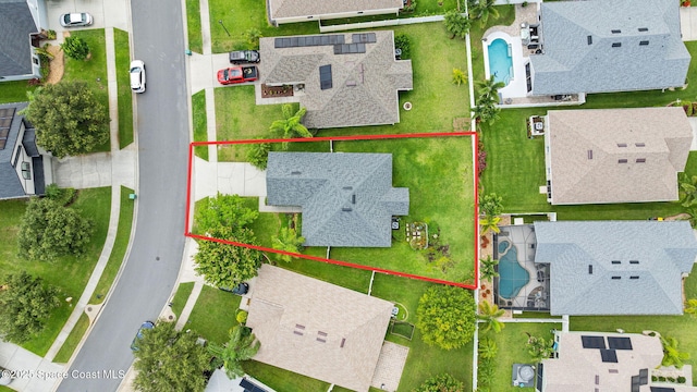 1448 Attilburgh Blvd, West Melbourne, FL 32904 - aerial view of residential area with property boundaries highlighted
