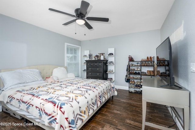 1249 Coosa Ave NE, Palm Bay, FL 32907 - bedroom featuring wood finished floors and ceiling fan