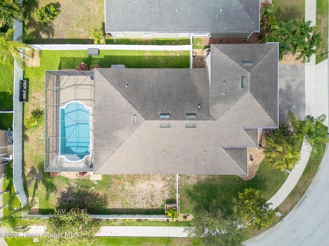1026 Shiloh Dr, Melbourne, FL 32940 - view from above of property featuring a pool area