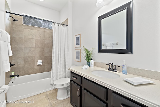 1026 Shiloh Dr, Melbourne, FL 32940 - full bath featuring vanity, shower / tub combo, and tile patterned flooring