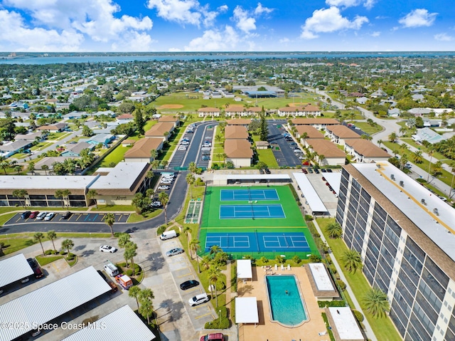 520 Palm Springs Blvd Unit 405, Indian Harbour Beach, FL 32937 - drone / aerial view of a pool