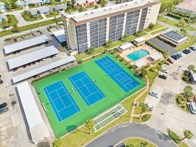 520 Palm Springs Blvd Unit 405, Indian Harbour Beach, FL 32937 - drone / aerial view of a pool
