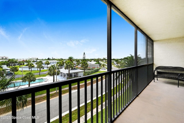 520 Palm Springs Blvd Unit 405, Indian Harbour Beach, FL 32937 - balcony featuring a residential view and view of pool