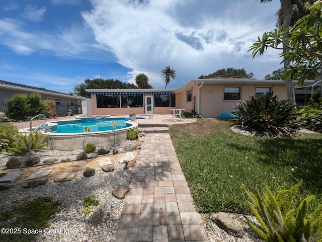 63 Yacht Haven Dr, Cocoa Beach, FL 32931 - outdoor pool featuring a patio area