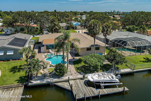 63 Yacht Haven Dr, Cocoa Beach, FL 32931 - aerial view of residential area featuring a nearby body of water