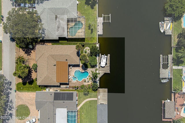 63 Yacht Haven Dr, Cocoa Beach, FL 32931 - bird's eye view of a pool area