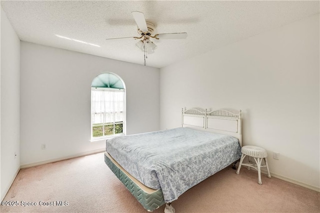 1020 Seamist Ln, Sebastian, FL 32958 - carpeted bedroom featuring a textured ceiling and ceiling fan