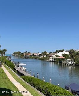 300 Columbia Dr Unit 206-1, Cape Canaveral, FL 32920 - water view featuring a boat dock