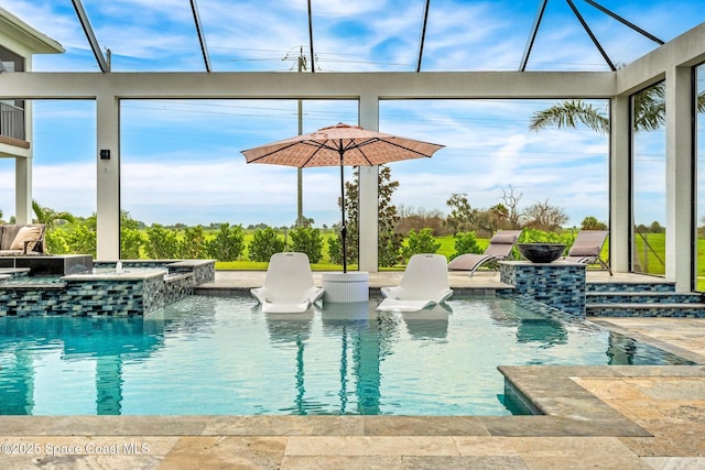 3778 Lake Adelaide Pl, Rockledge, FL 32955 - view of pool with a pool with connected hot tub