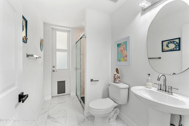 227 Loggerhead Dr, Melbourne Beach, FL 32951 - full bathroom featuring marble look tiles and a stall shower