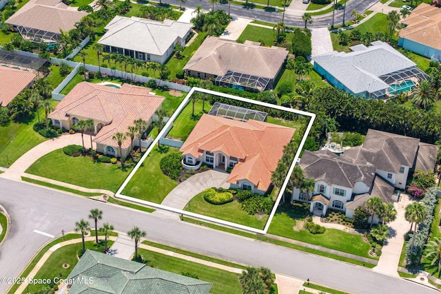 227 Loggerhead Dr, Melbourne Beach, FL 32951 - aerial view of residential area with property parcel outlined
