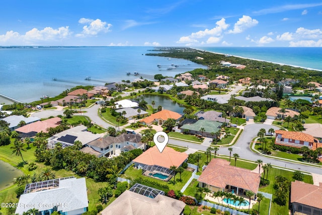 227 Loggerhead Dr, Melbourne Beach, FL 32951 - aerial perspective of suburban area featuring a large body of water