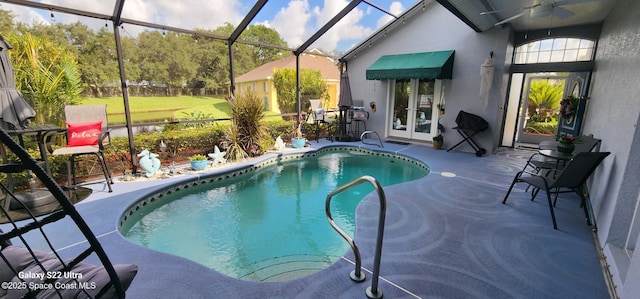 688 Naples Ct, West Melbourne, FL 32904 - swimming pool featuring a patio and french doors