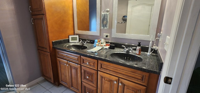 688 Naples Ct, West Melbourne, FL 32904 - bathroom featuring tile patterned flooring and double vanity