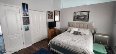 688 Naples Ct, West Melbourne, FL 32904 - bedroom with dark wood finished floors and a closet